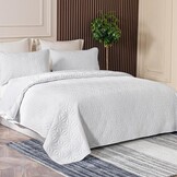 Sprei Wit 240x260cm Geometrisch (Incl. 2 Kussenslopen) - 33% Korting