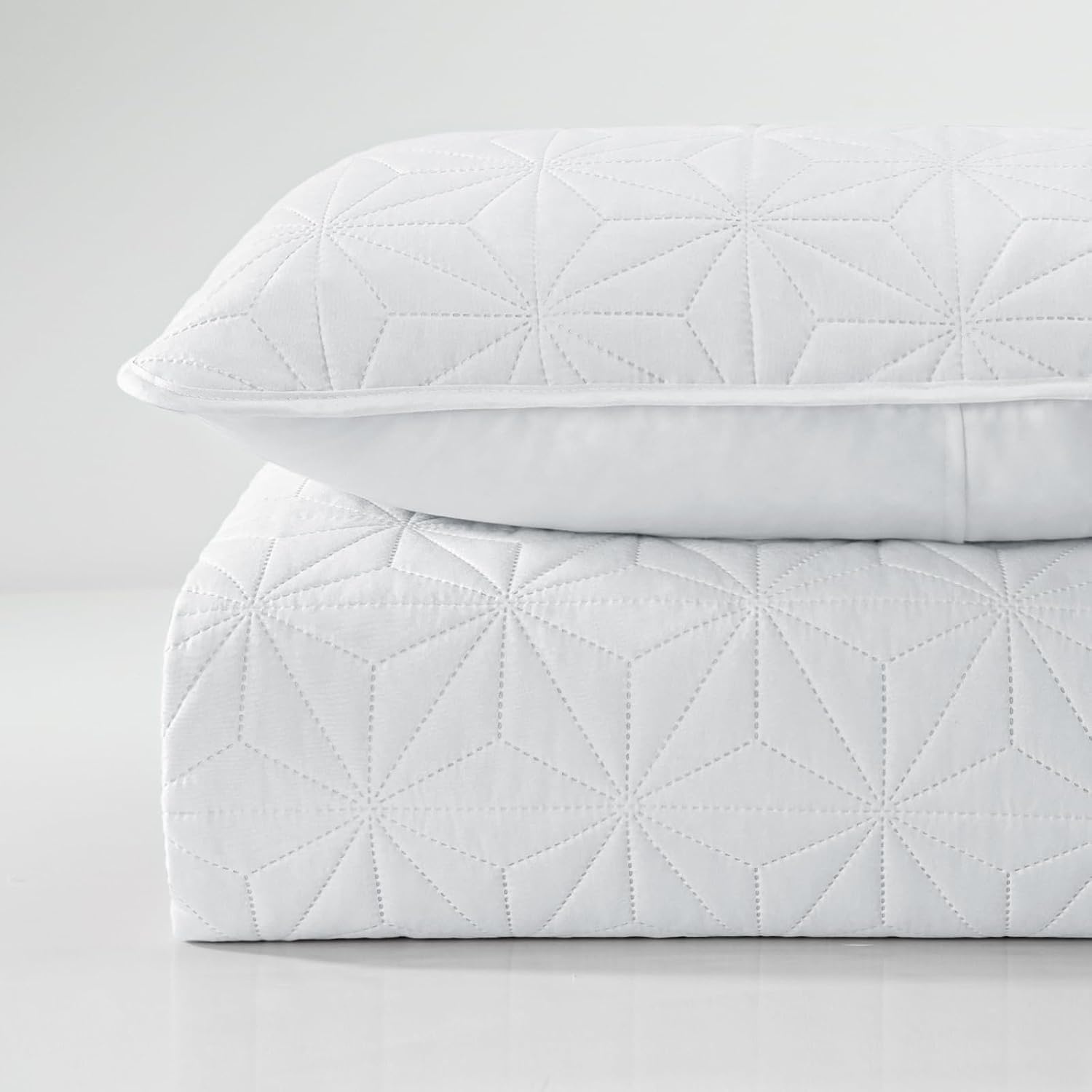 Sprei Wit 240x260cm Geometrisch (Incl. 2 Kussenslopen) - 33% Korting