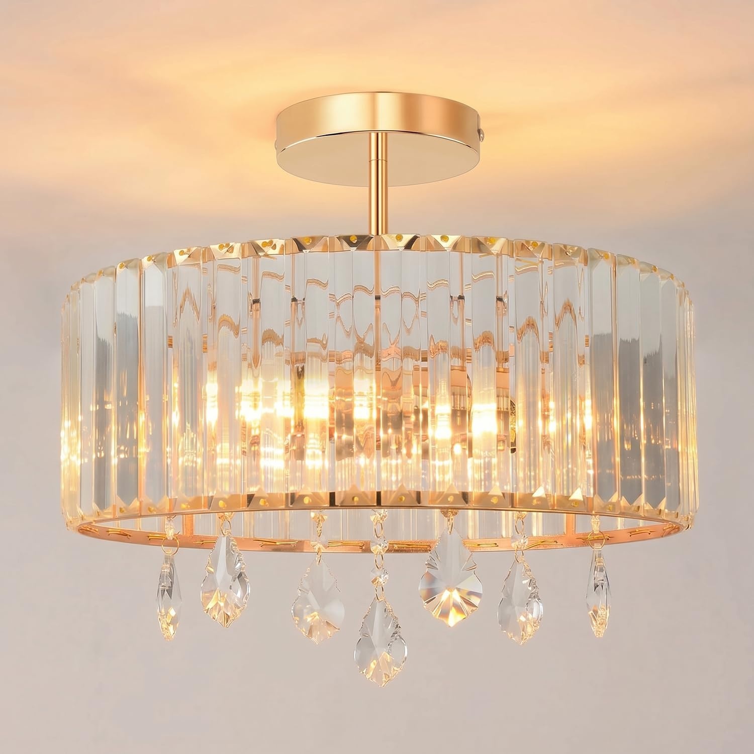 Kristallen Plafondlamp Goud - Ø 36,5 cm met 34% Korting