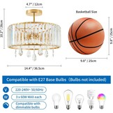 Kristallen Plafondlamp Goud - Ø 36,5 cm met 34% Korting