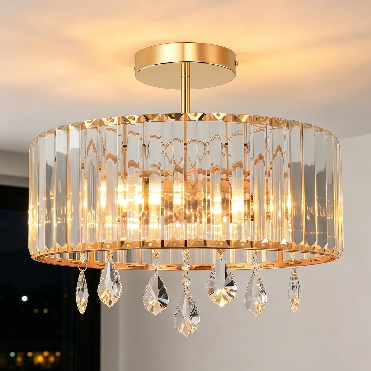Kristallen Plafondlamp Goud - Ø 36,5 cm met 34% Korting