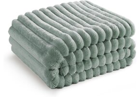 Knuffelzachte Fleece Deken Groen 130x170 cm - 33% Korting
