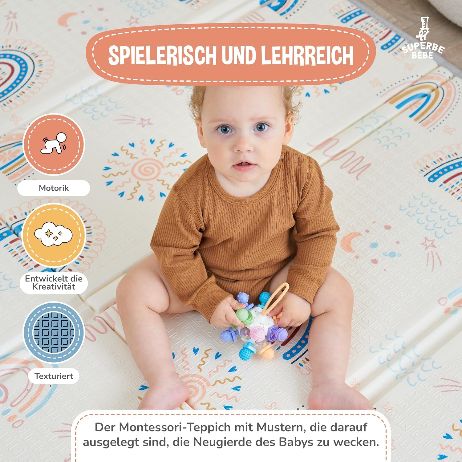 Opvouwbare Babyspeelmat 120x180 cm - Veilig XPE-schuim met 28% Korting