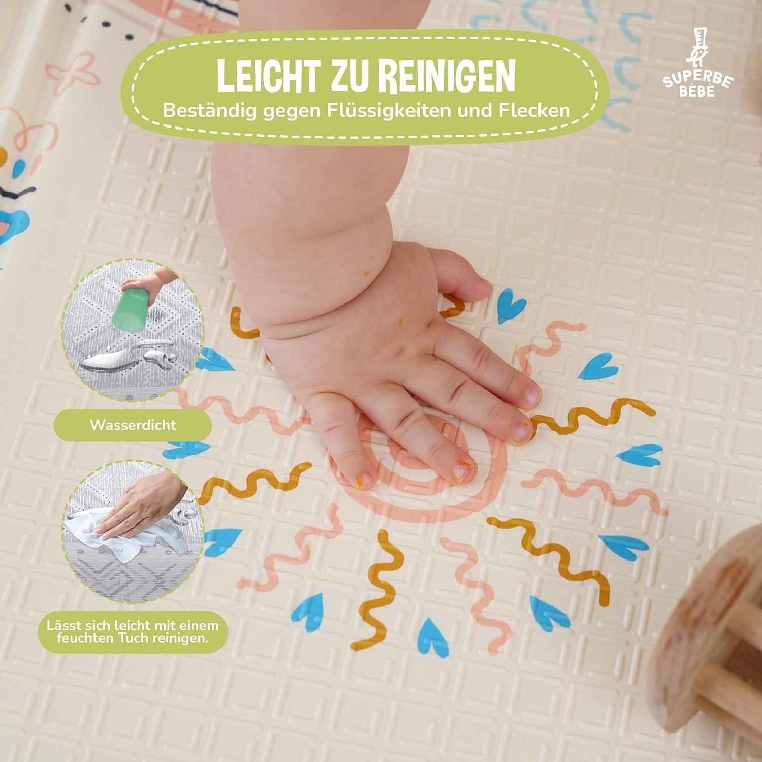 Opvouwbare Babyspeelmat 120x180 cm - Veilig XPE-schuim met 28% Korting