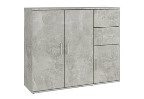 Dressoir 91x29,5x75 cm Bewerkt Hout Betongrijs - 34% Korting!