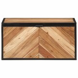 Massief Acacia Houten Opbergbox met IJzer - 60x30x30 cm - 59% Korting