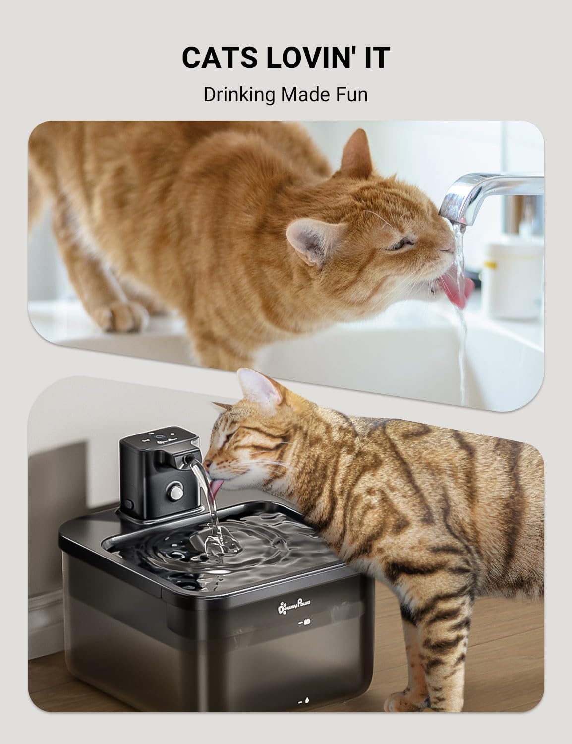 Draadloze Drinkfontein Kat Zwart 2.5L - 53% Korting!