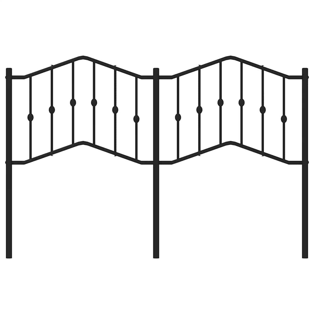 vidaXL Hoofdbord Metaal Zwart 135 cm - 78% Korting!