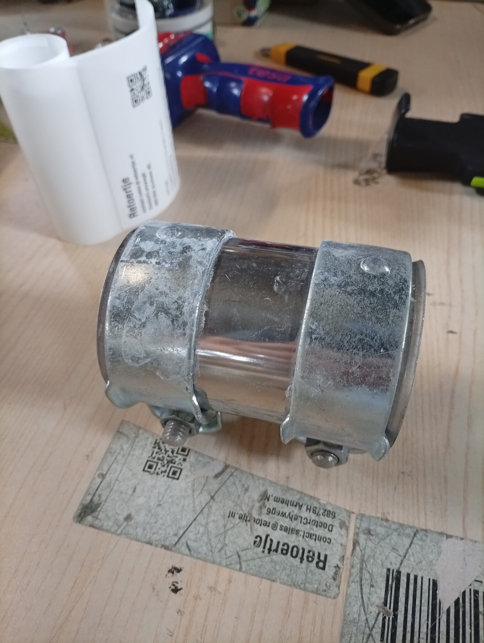 Uitlaatklem RVS 55mm Ø - 70% Korting