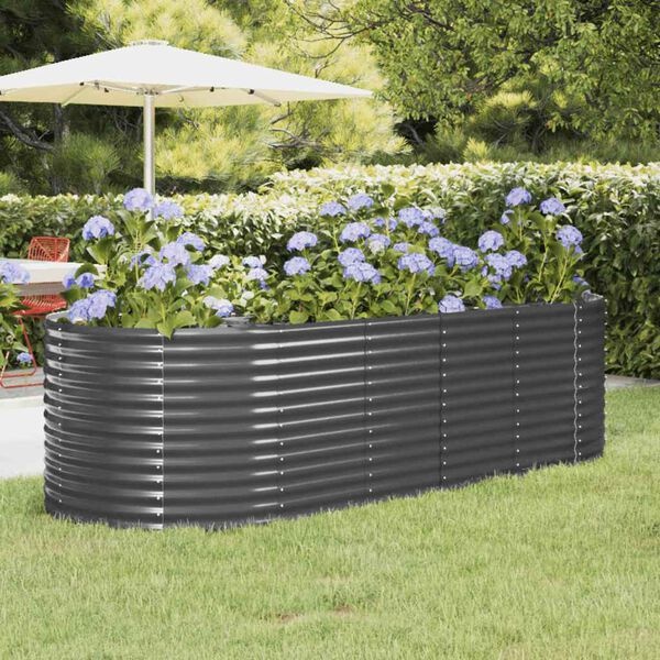 Verhoogde Plantenbak Staal Antraciet 249x100x68 cm - 54% Korting