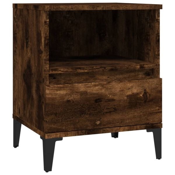 Nachtkastje Gerookt Eiken 40x35x50cm - 33% Korting