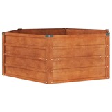Verhoogde plantenbak van cortenstaal - 129x129x45 cm - 57% Korting