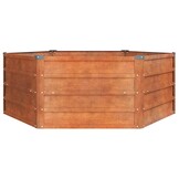 Verhoogde plantenbak van cortenstaal - 129x129x45 cm - 57% Korting