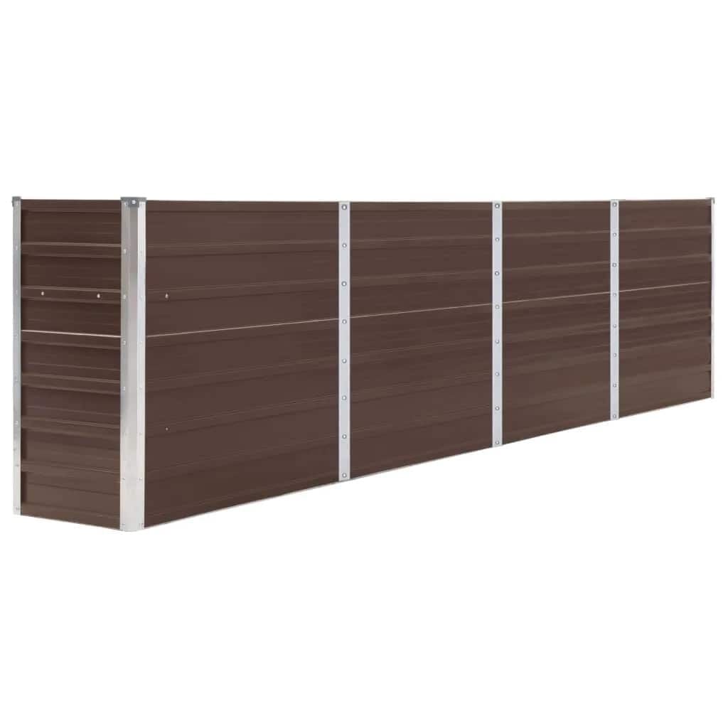 Verhoogd Tuinbed Staal Bruin 320x40x77cm - 34% Korting