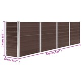 Verhoogd Tuinbed Staal Bruin 320x40x77cm - 34% Korting