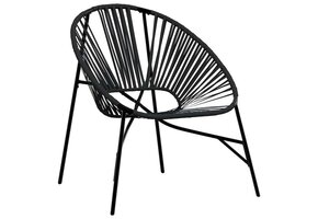 VidaXL Tuin Stoel Poly Rattan Zwart - 54% Korting