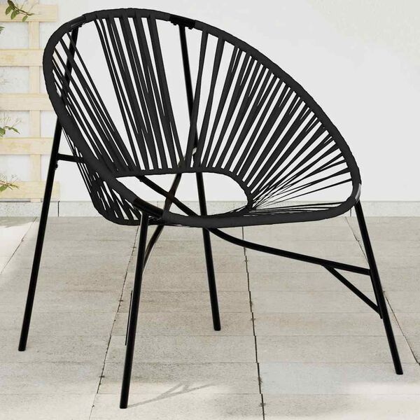 Zwarte Poly Rattan Tuin Eierstoel - 49% Korting