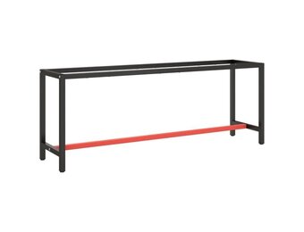 VidaXL Werkbankframe Metaal 210x50x79cm Matzwart/Matrood - 34% Korting!