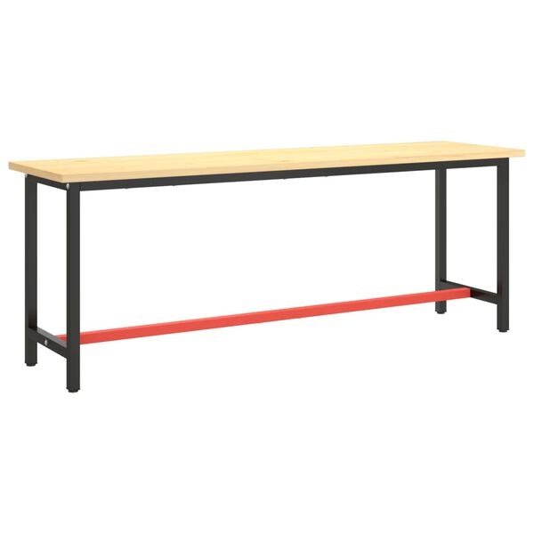 VidaXL Werkbankframe Metaal 210x50x79cm Matzwart/Matrood - 34% Korting!