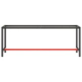 VidaXL Werkbankframe Metaal 210x50x79cm Matzwart/Matrood - 34% Korting!