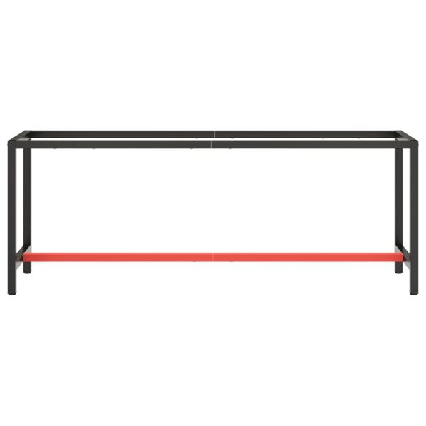 VidaXL Werkbankframe Metaal 210x50x79cm Matzwart/Matrood - 34% Korting!