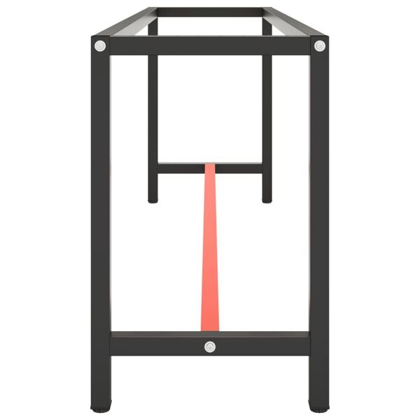 VidaXL Werkbankframe Metaal 210x50x79cm Matzwart/Matrood - 34% Korting!