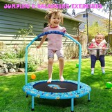 Kinder Fitness Trampoline 38 inch Inklapbaar met Veiligheidsbeugel - 34% Korting