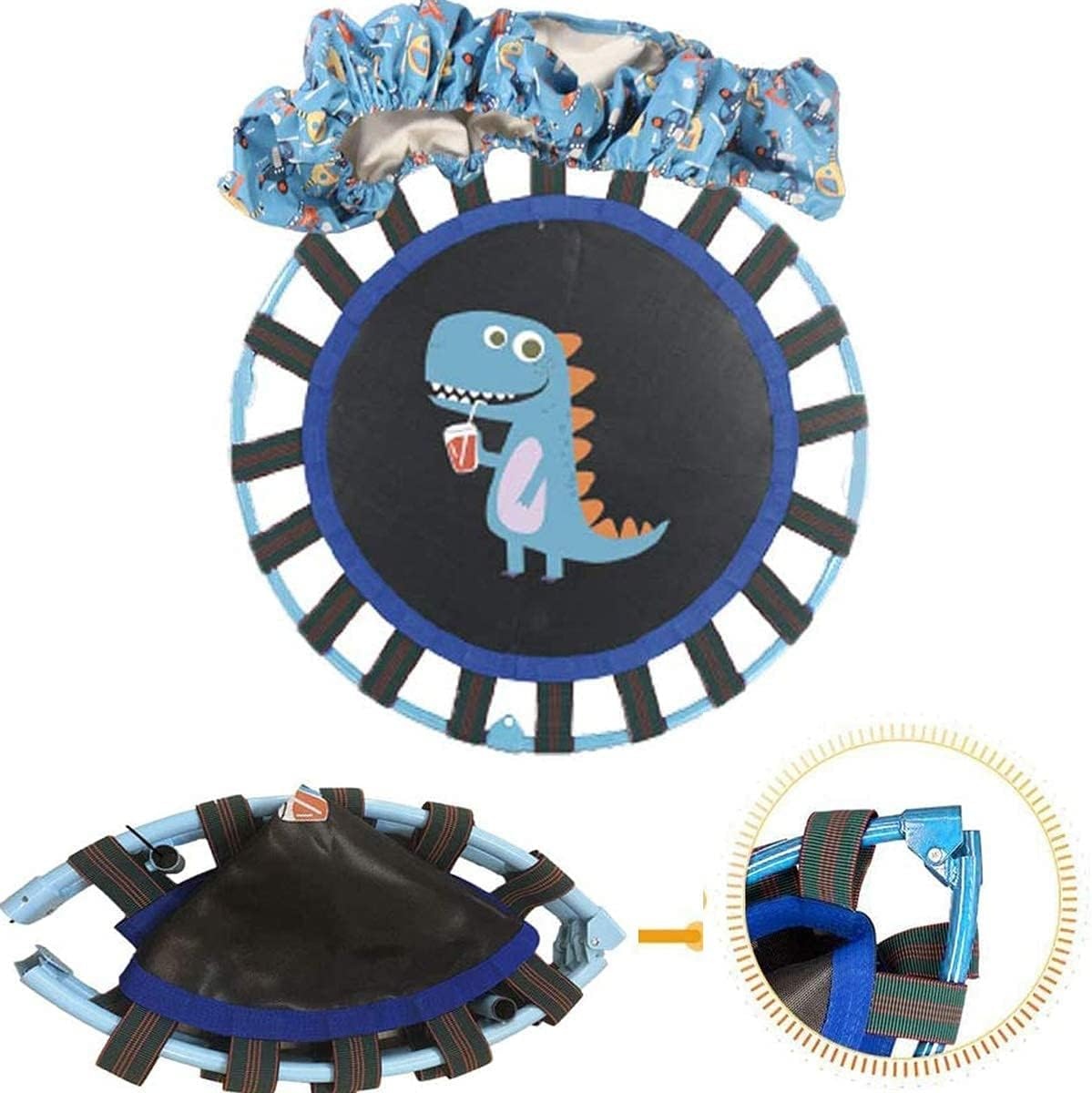 Kinder Fitness Trampoline 38 inch Inklapbaar met Veiligheidsbeugel - 34% Korting
