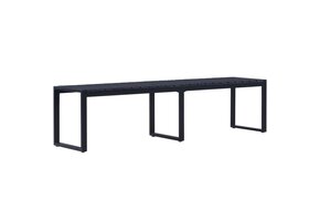 VidaXL Tuinbank 180cm PS-plaat & Ijzer - Zwart (35% Korting)