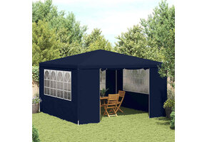 Blauwe Partytent 4x4m met Zijwanden - 34% Korting
