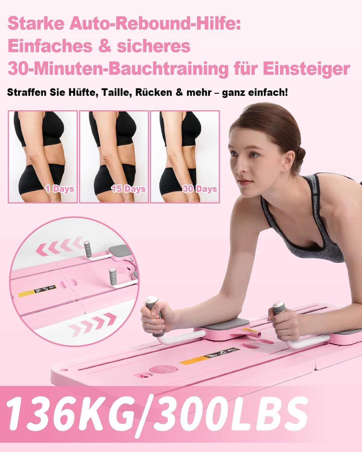 Opvouwbare Pilates Reformer met 23kg Weerstand - Thuis Fitness (60% Korting)