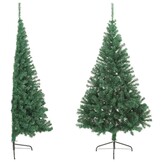 Halve Kunstkerstboom met Standaard 180 cm PVC Groen - 76% Korting!
