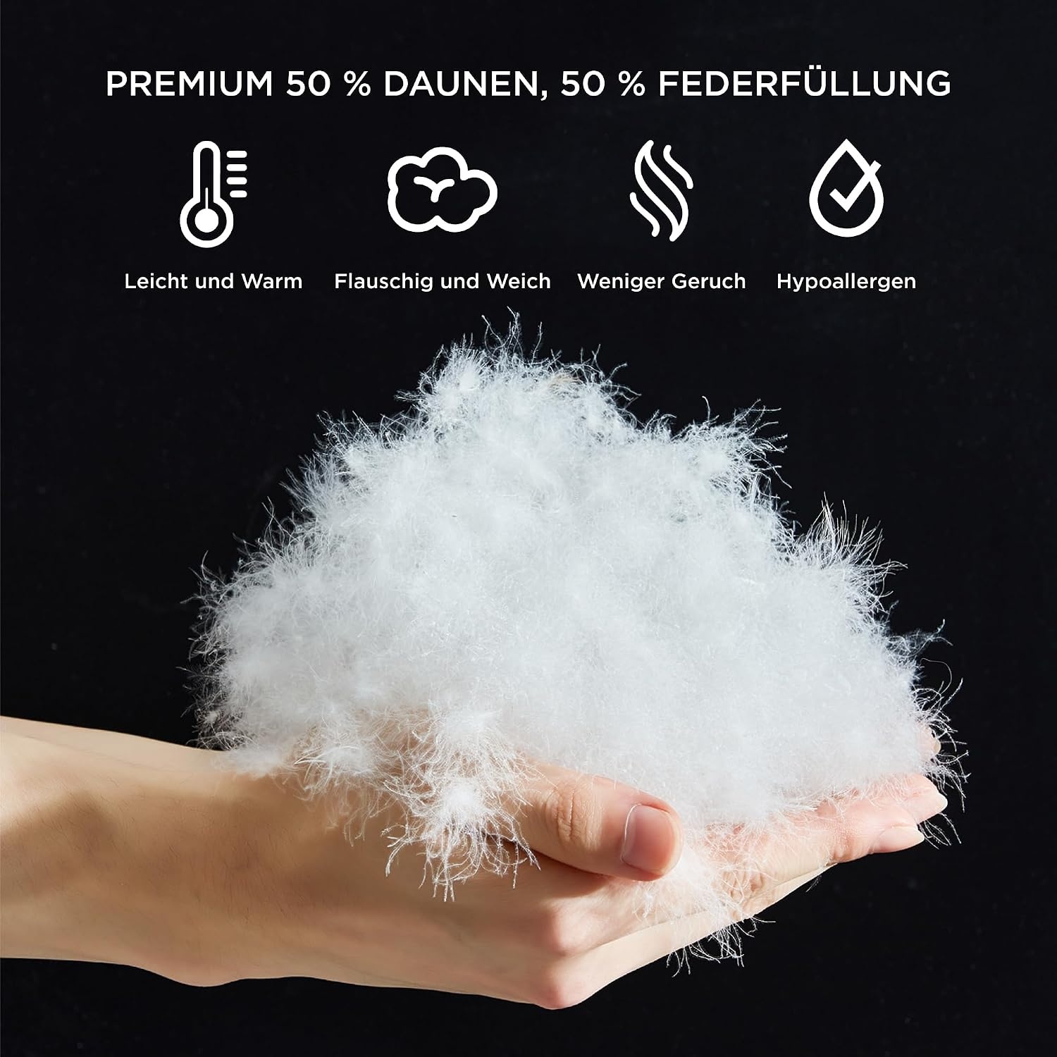Donsdekbed Winter 155x220 cm - 50% Dons, 50% Veren - Nu 57% Korting!