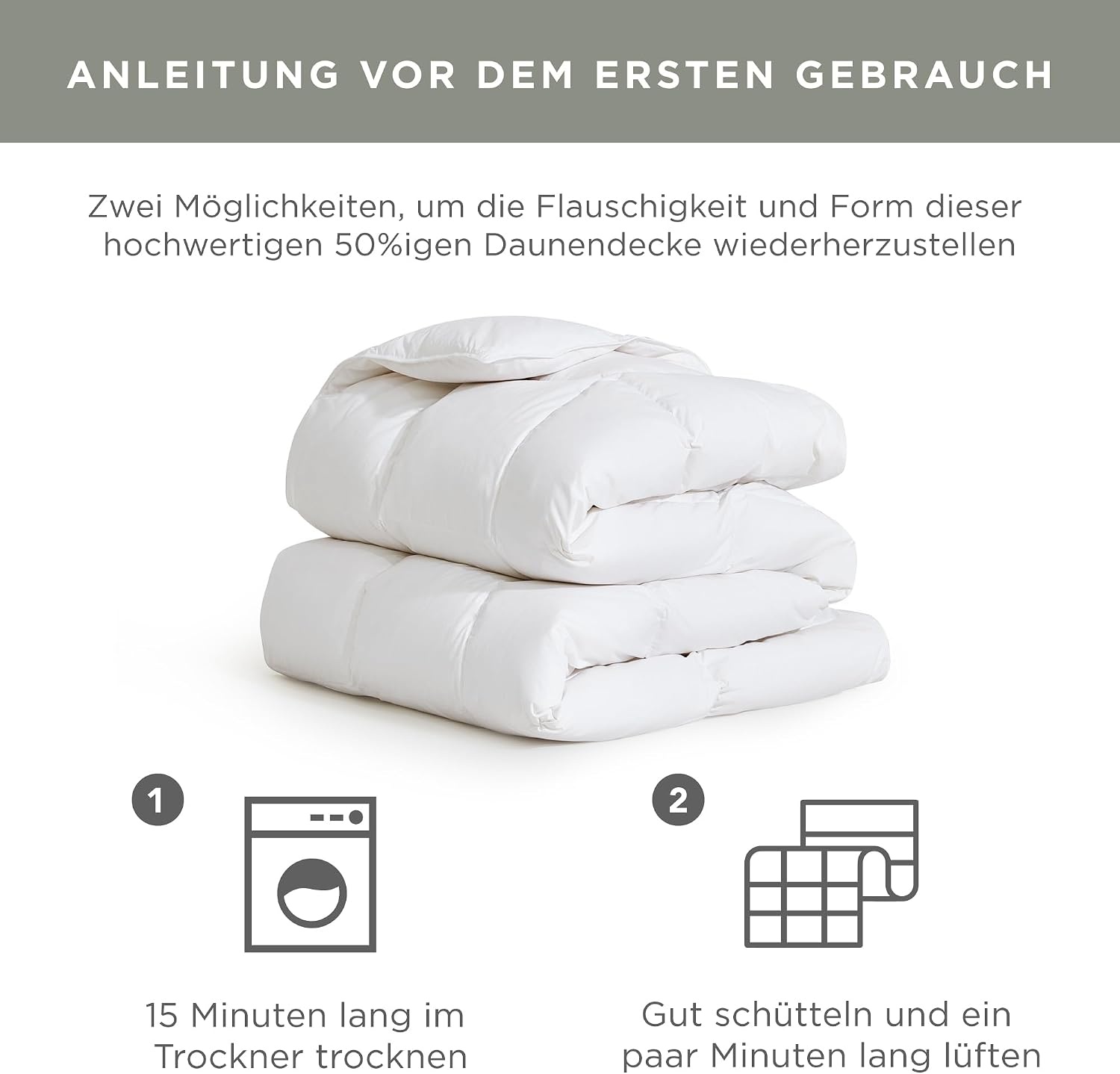 Donsdekbed Winter 155x220 cm - 50% Dons, 50% Veren - Nu 57% Korting!