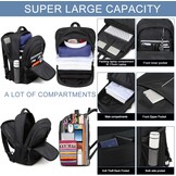 WENIG Extra Grote Laptoprugzak 50L - 17.3 inch - Zwart - TSA-goedgekeurd