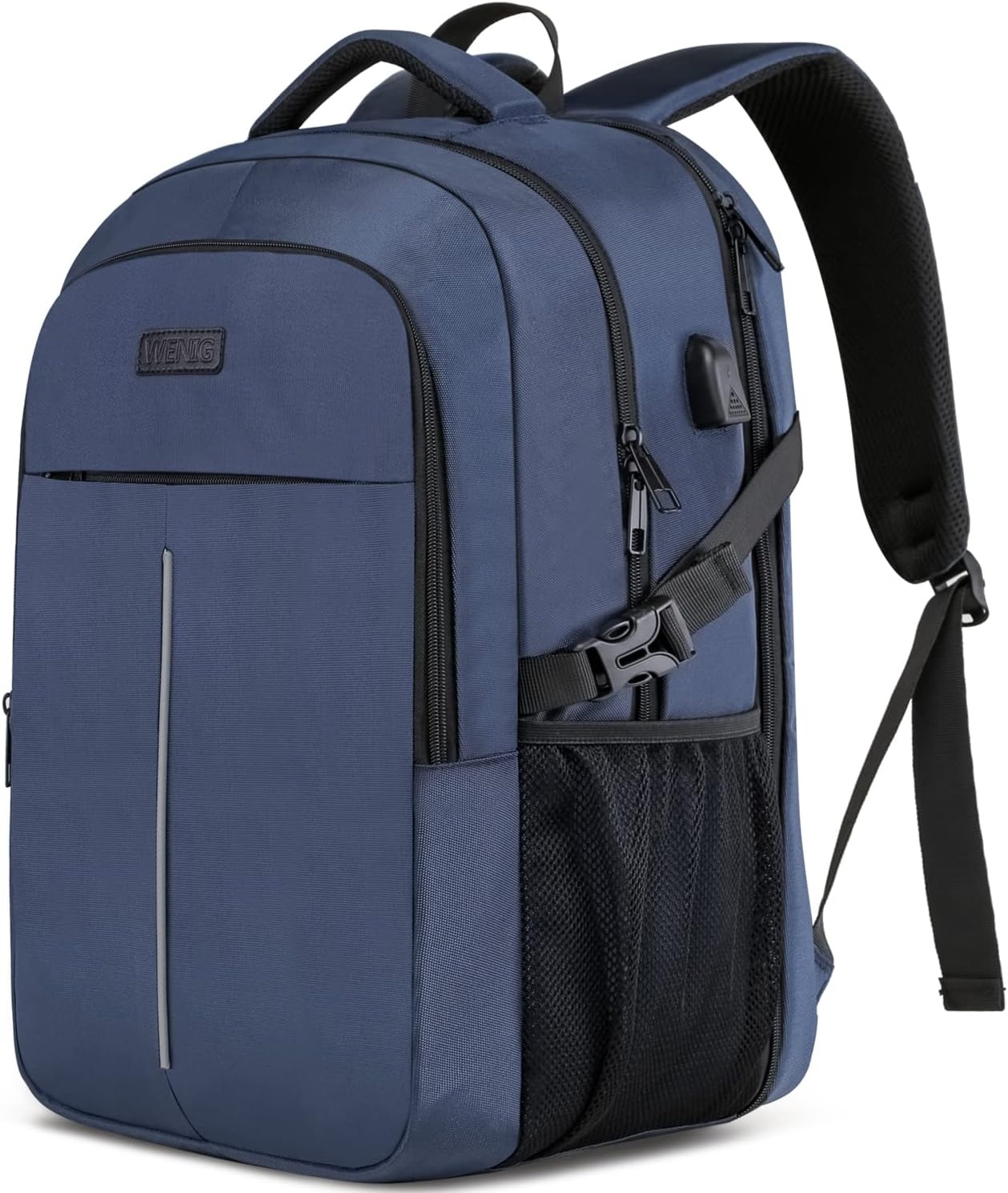 WENIG Extra Grote Laptoprugzak 50L - 17.3 inch - Zwart - TSA-goedgekeurd