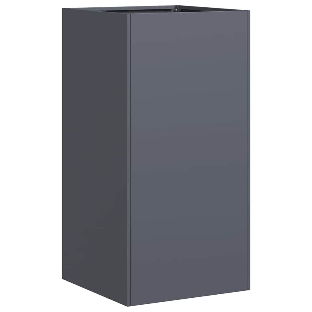 vidaXL Plantenbak 40x40x80 cm koudgewalst staal antracietkleurig