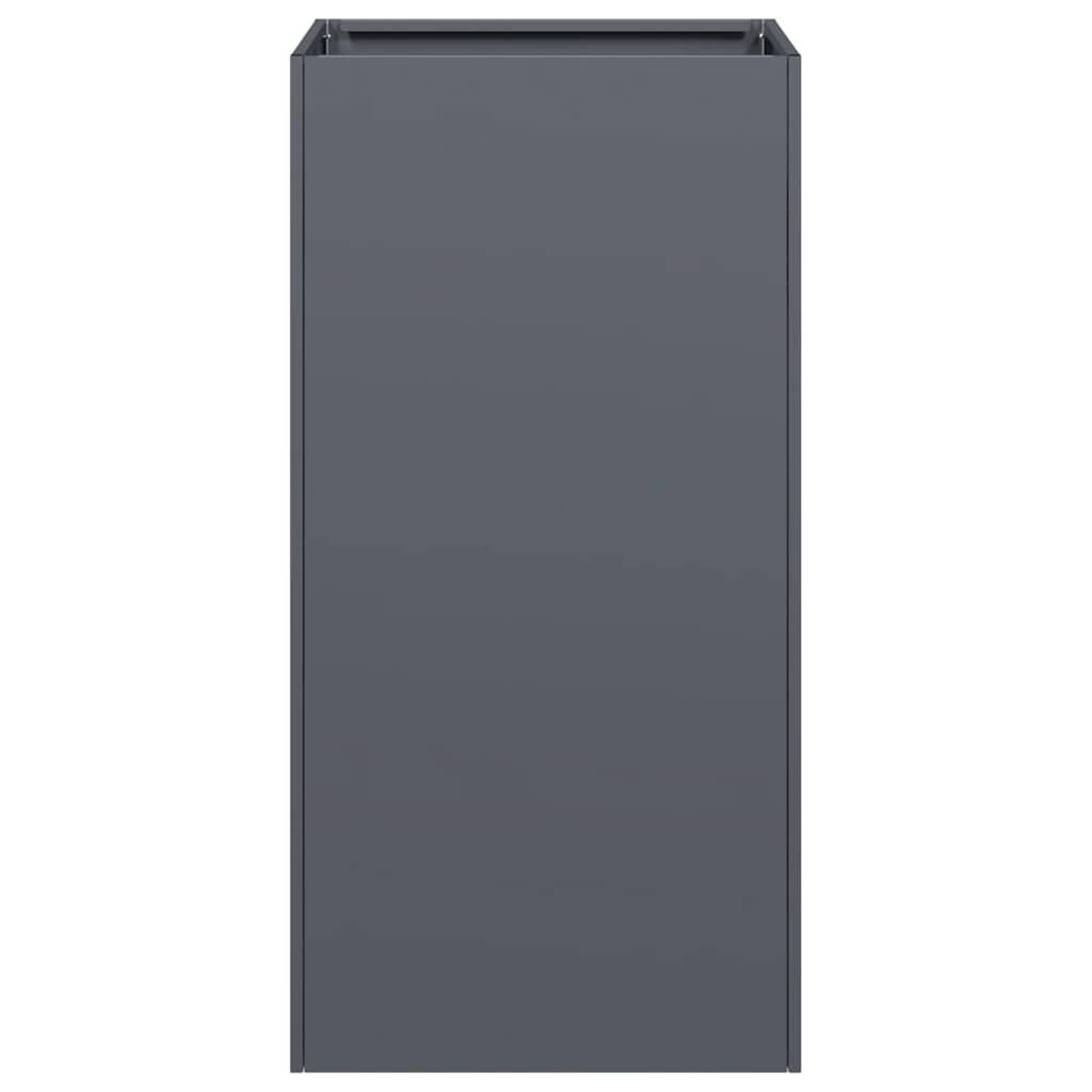 vidaXL Plantenbak 40x40x80 cm koudgewalst staal antracietkleurig