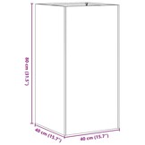 vidaXL Plantenbak 40x40x80 cm koudgewalst staal antracietkleurig