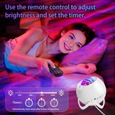 Star Projector, Galaxy Projector with Bluetooth Speaker, Remote Control, Timer, Bedroom Lamp, 8 Night Lights with White Noise for Parties, Living Rooms and Other Decorations - Maat 5.3 inches