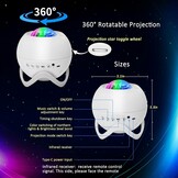 Star Projector, Galaxy Projector with Bluetooth Speaker, Remote Control, Timer, Bedroom Lamp, 8 Night Lights with White Noise for Parties, Living Rooms and Other Decorations - Maat 5.3 inches