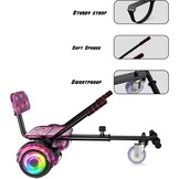 SISIGAD HY-A02C Hoverboard voor kinderen, 6,5 inch (16,5 cm) hoverboard met bluetooth en ledlicht, krachtige dubbele motor, cadeau voor kinderen, HY-A02C sterrenhemel blauw, HY-A02C lila hemel