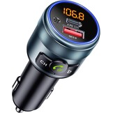 GizmoVine Bluetooth 5.3 FM Transmitter voor Auto - PD 30W en QC3.0 Snellader - Handsfree Bellen