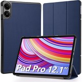 Donkerblauwe Beschermhoes Leer voor Xiaomi Redmi Pad Pro 12,1" - 54% Korting