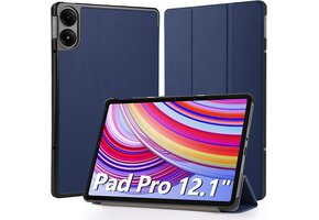 Donkerblauwe Beschermhoes Leer voor Xiaomi Redmi Pad Pro 12,1" - 54% Korting