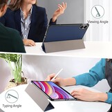 Donkerblauwe Beschermhoes Leer voor Xiaomi Redmi Pad Pro 12,1" - 54% Korting