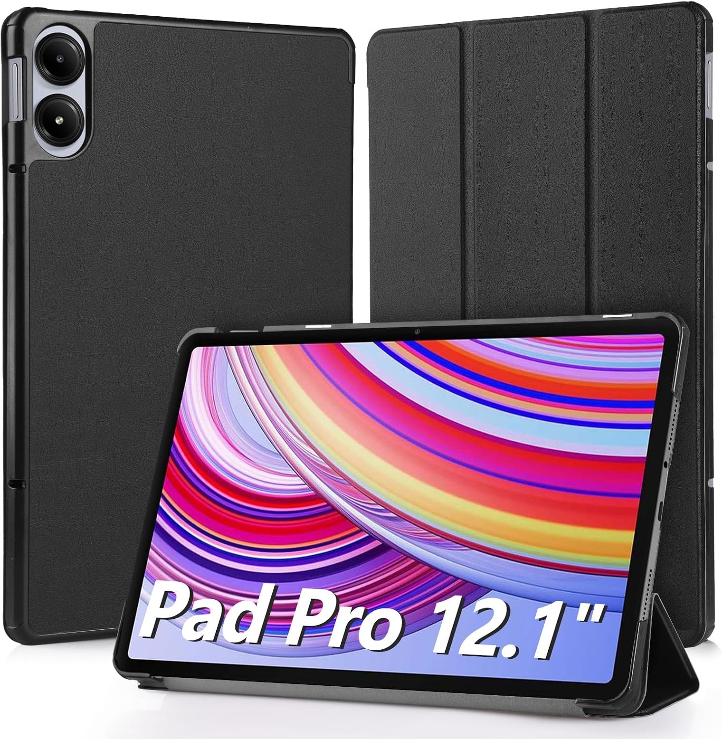 Donkerblauwe Beschermhoes Leer voor Xiaomi Redmi Pad Pro 12,1" - 54% Korting