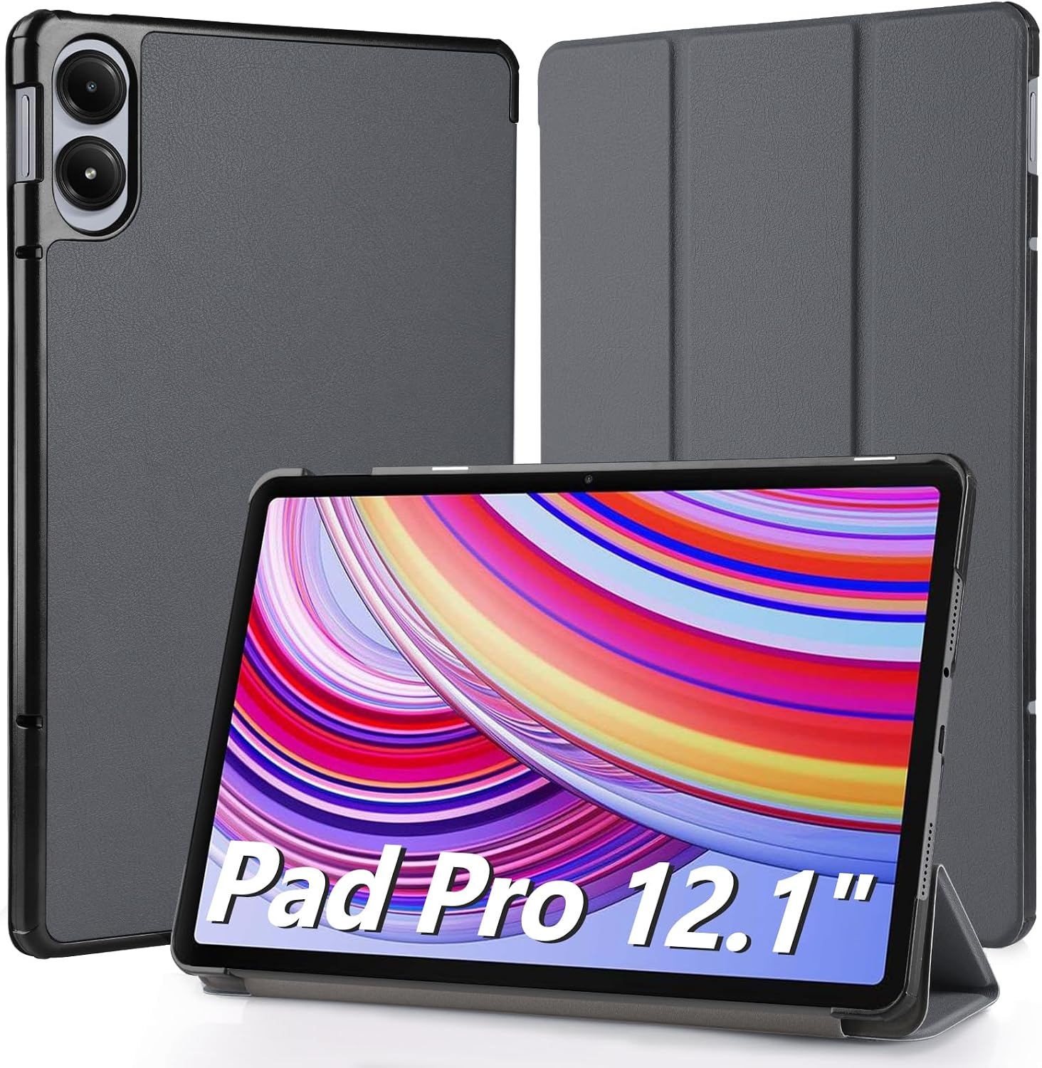 Donkerblauwe Beschermhoes Leer voor Xiaomi Redmi Pad Pro 12,1" - 54% Korting