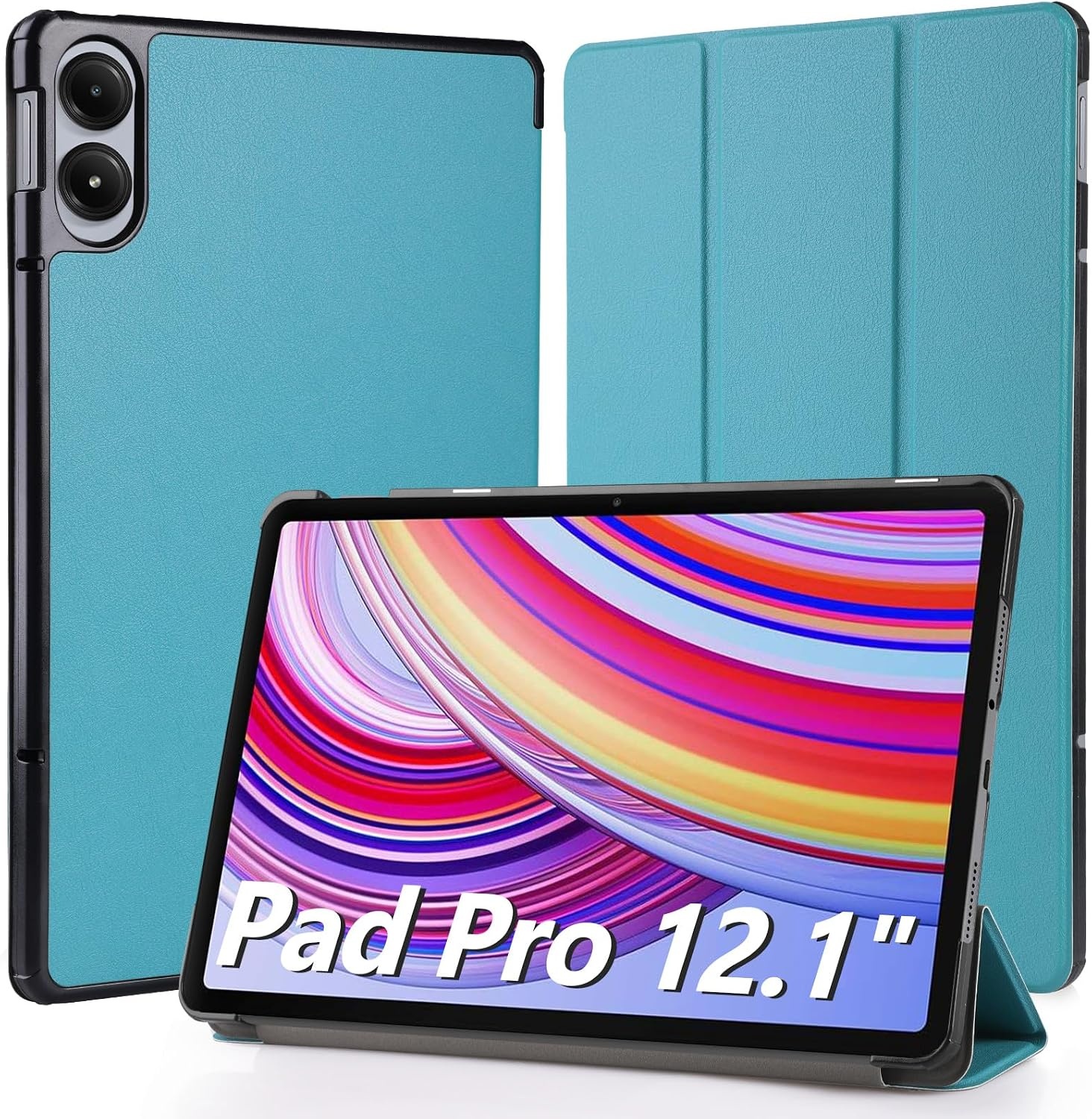 Donkerblauwe Beschermhoes Leer voor Xiaomi Redmi Pad Pro 12,1" - 54% Korting