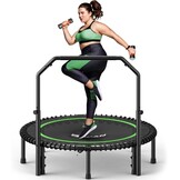 BCAN 102/122cm Rebounder Trampoline for Adults, Load Capacity 204/250 kg, Elastic Bands Adjustable Handle, Stable, Quiet, Indoor/Outdoor, Full Body Workout, Relaxation Home